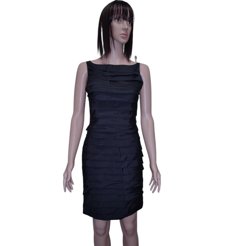 Rachael G. Black Summer Dress with Ruffled Straps